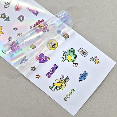 투명홀로그램+백색후지