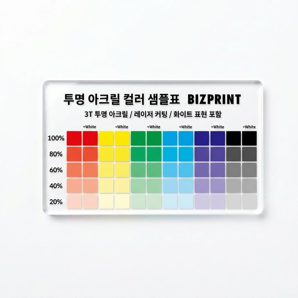 아크릴 컬러 샘플표