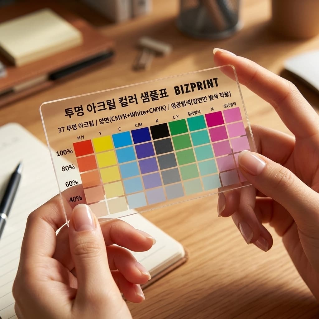 아크릴 컬러 샘플표