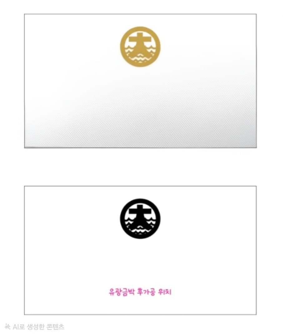 시안에는 금박 있고 실제로는 금박 인쇄 안 해 놓고 환불이 안 된다.니